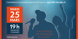 Casting d'artistes ouvert au public : représentez Lourdes en Pologne !